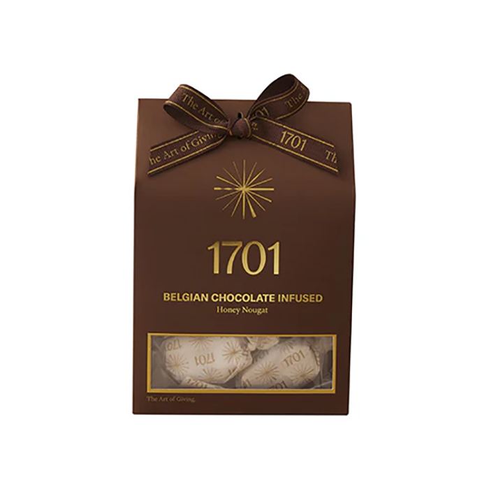 1701 - Belgian Chocolate Infused Honey Nougat Box 160g,  Pack of 10