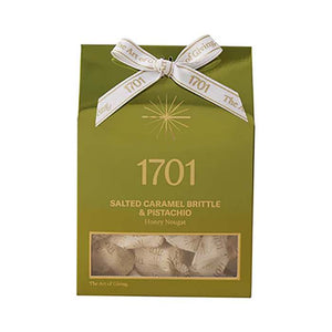 1701 - Salted Caramel Brittle & Pistachio Honey Nougat Box , 160g | Pack of 10