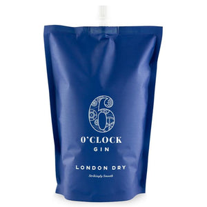 6 O'Clock Gin - 6 O’clock Gin London Dry Refill Pouch, 700ml | Pack of 6