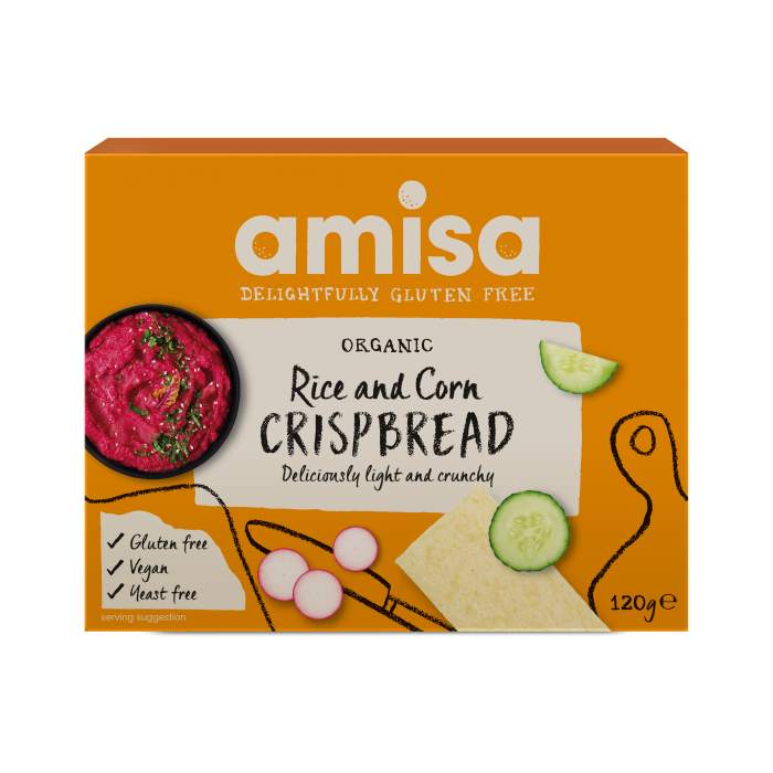 Amisa - Organic Gluten-Free Crispbreads Organic Rice and Corn Crispbread - 120g - Pack of 12