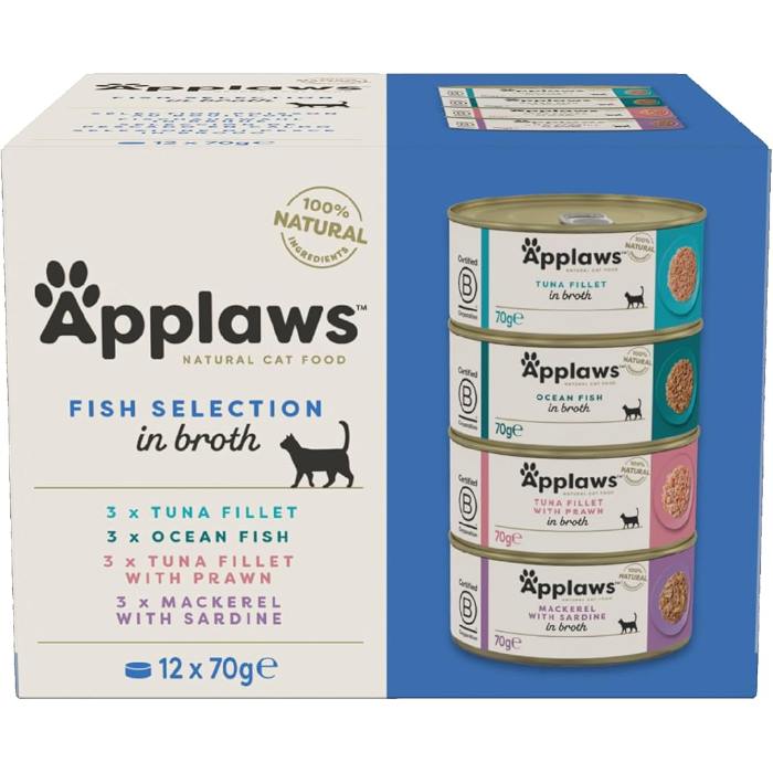 Applaws - Fish Selection Cat Tin Multipack, 70g  Pack of 4