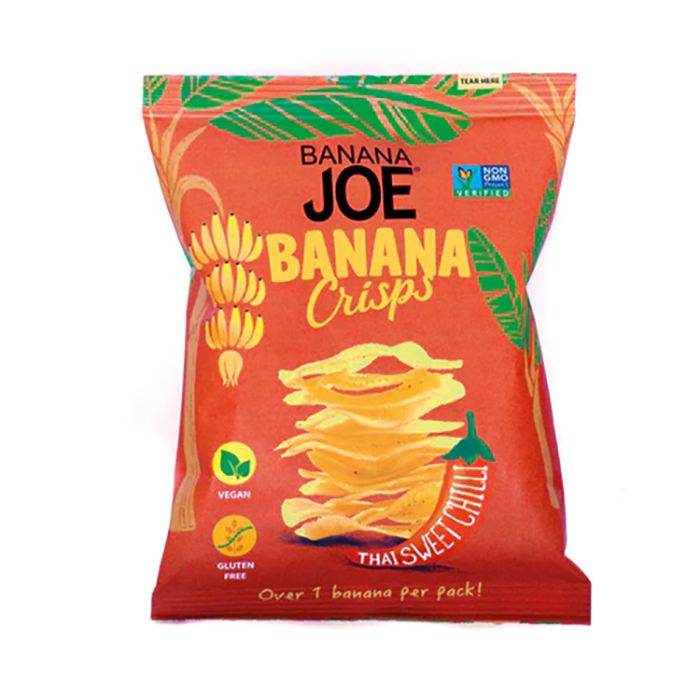 Banana Joe - Thai Sweet Chilli Banana Crisps, 23g - Pack of 12