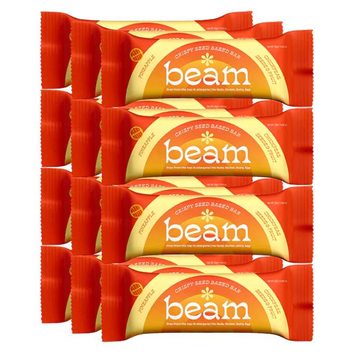 Beam - Crispy Puff Seed Based Bar Pineapple, 30g  Pack of 12