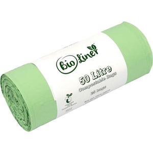 Bio Bag - Compostable Bin Liners With Drawstring, 50L
