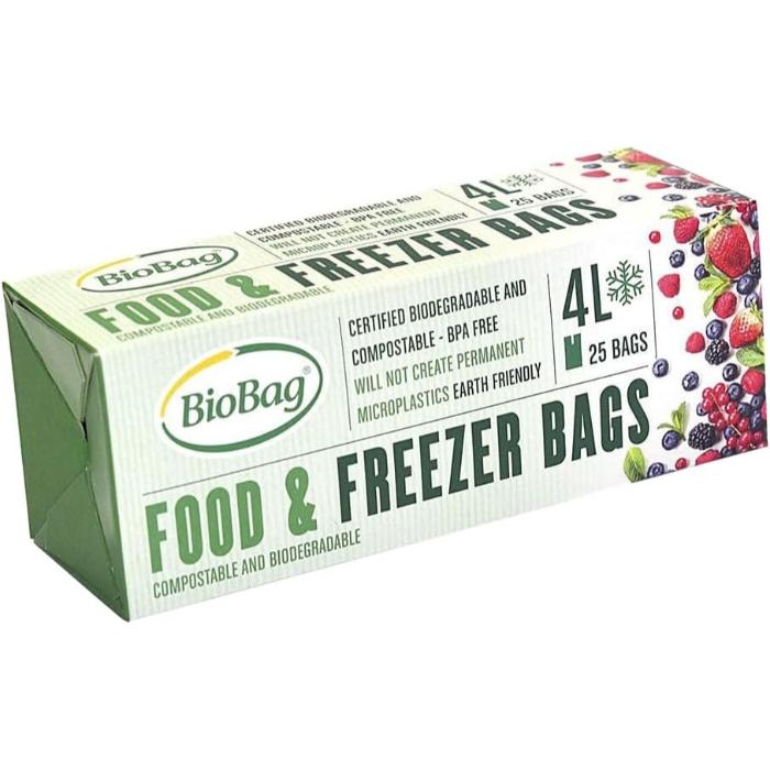 Bio Bag - Food & Freezer Bag 4lt, 25 Bags