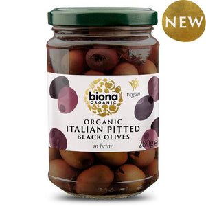 Biona - Pitted Olives in Brine Organic, 280g | Multiple Options