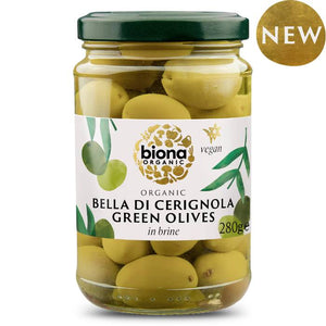 Biona - Jumbo Green Bella di Cerignola Olives Organic, 280g