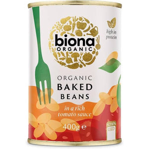 Biona - Organic Canned Baked Beans in Tomato Sauce, 400g