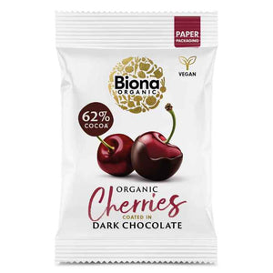 Biona - Organic Dark Chocolate Cherries, 45g | Pack of 10