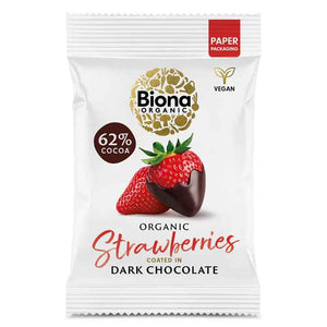 Biona - Organic Dark Chocolate Strawberries, 45g | Pack of 10