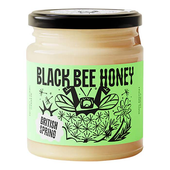 Black Bee Honey - British Spring Honey, 227g  Pack of 6