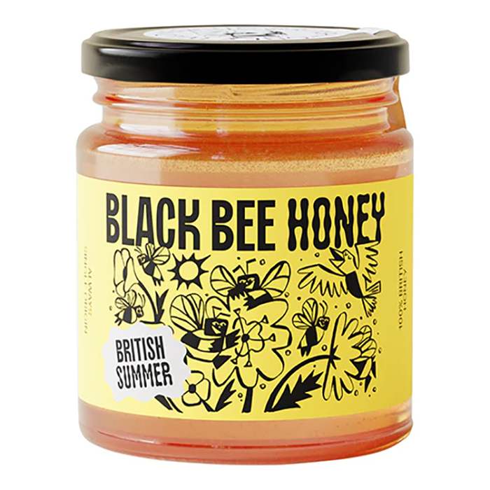 Black Bee Honey - British Summer Honey, 227g  Pack of 6