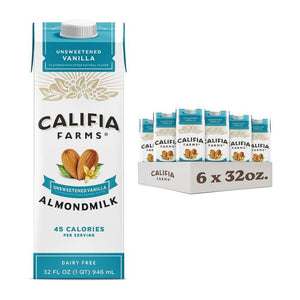 Califia - Almond Unsweetened and Vanilla, 750ml | Pack of 6