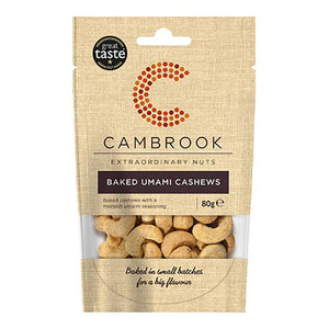 Cambrook - Baked Umami Cashews, 80g - Pack of 9