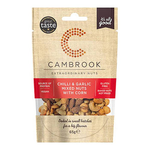 Cambrook - Chilli & Garlic Mixed Nuts with Corn, 65g - Pack of 12