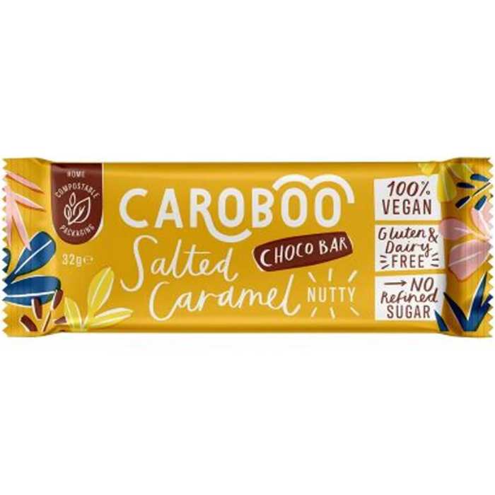 Caroboo - Vegan Not-Choc Bars Salted Caramel, 32g -  Pack of 20