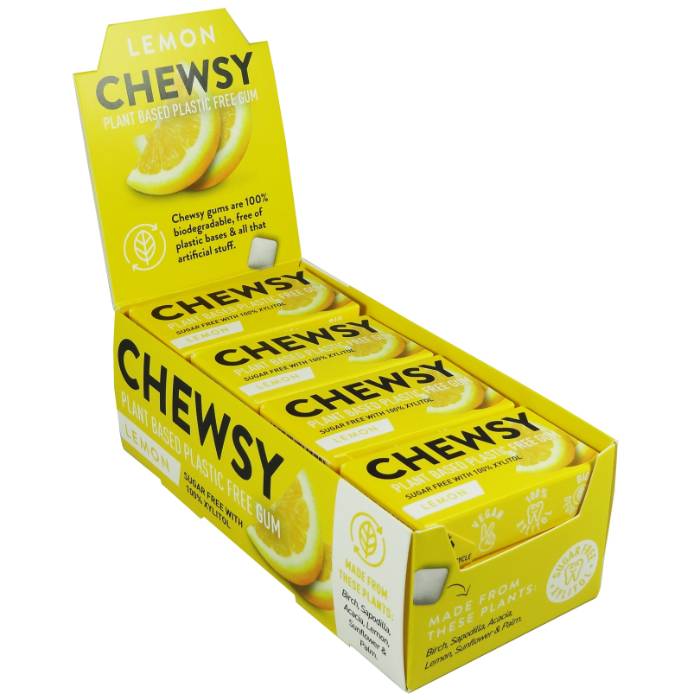 Chewsy - Lemon Plastic Free Gum, 15g  Pack of 12