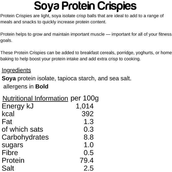 Chia Charge - Soya Protein Crispies, 250g - Back