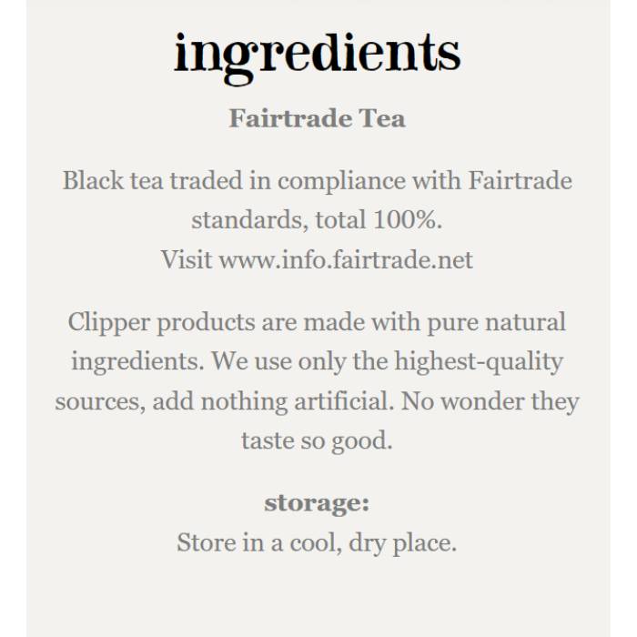 Clipper - Fairtrade Everyday Tea, 250 Bags - Back