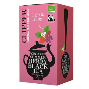 Clipper - Fairtrade Organic Black Tea with Summer Berry, 20 Bags