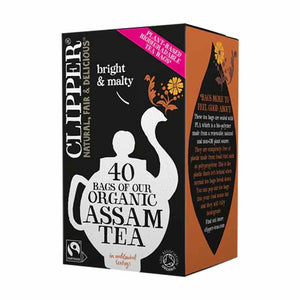 Clipper - Organic and Fairtrade Assam Tea, 40 Bags | Multiple Options