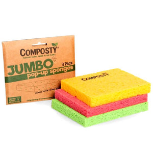 Composty - Jumbo 'Pop-Up' Sponges, 3 Pieces