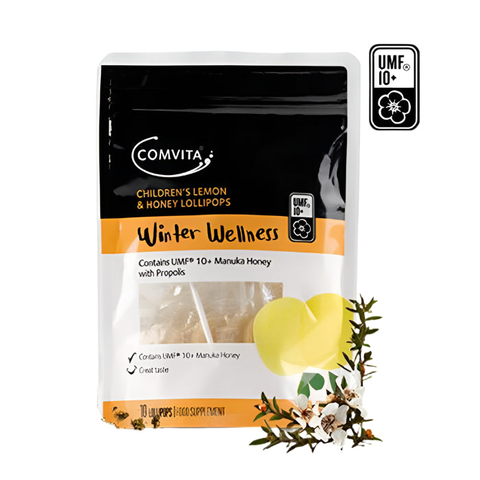 Comvita - Children's Lemon & Honey Lollipops, 15 Pieces