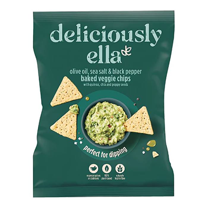 Deliciously Ella - Olive, Sea Salt & Black Pepper Crackers, 100g - Pack of 6