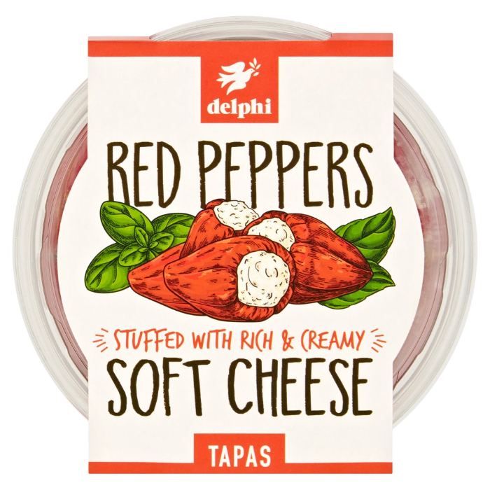Delphi - Red Peppers Stuffed with Cheese (135g drained weight), 135g