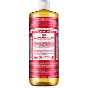 Dr Bronners - Organic Rose Liquid Soap | Multiple Sizes