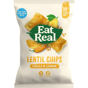 Eat Real - Lentil Chips Chilli Lemon | Multiple Options