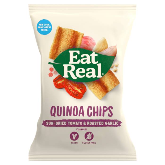 Eat Real - Quinoa Chip Tomato & Garlic, 80g  Pack of 10