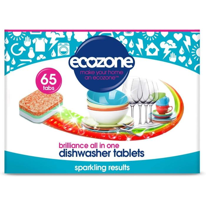 Ecozone - Brilliance All in One Dishwasher Tablets, 65 Tabs