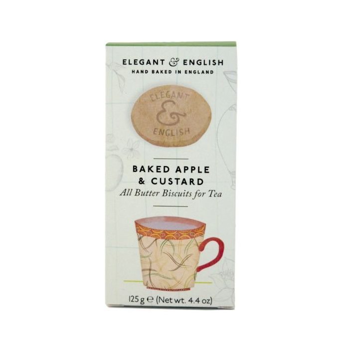 Elegant & English - Baked Apple & Custard Biscuits, 140g