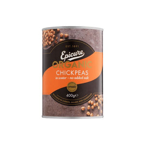 Epicure - Organic Chick Peas In Water, 400g | Pack of 6