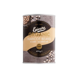 Epicure - Organic Haricot Beans In Water, 400g | Pack of 6