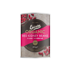 Epicure - Organic Red Kidney Beans In Water, 400g | Pack of 6