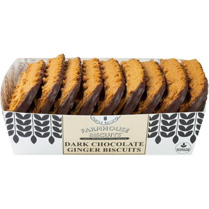 Farmhouse Biscuits - Ginger Biscuits Dark Choc, 150g