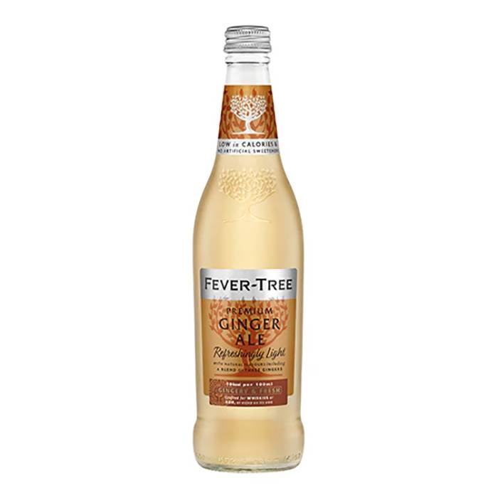 Fever-Tree - Ginger Ale Refreshingly Light Drinks, 500ml - Pack of 8