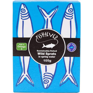 Fish4ever - Scottish Spratts In Spring Water, 105g