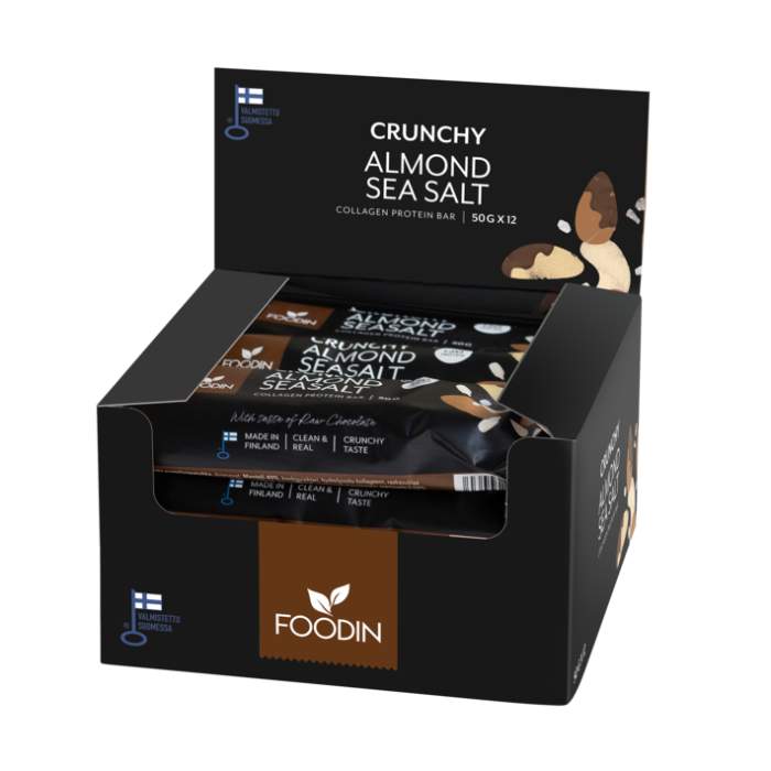 Foodin - Collagen Protein Bar Almond Seasalt, 50g  Pack of 12