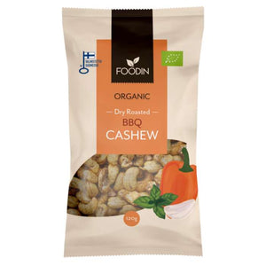 Foodin - Organic Dry Roasted Bbq Cashew, 120g | Pack of 8