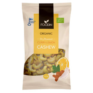 Foodin - Organic Dry Roasted Curry-Lemon Cashew, 120g | Pack of 8