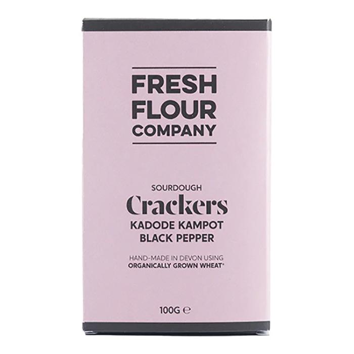 Fresh Flour - Black Pepper Crackers, 125g  Pack of 18