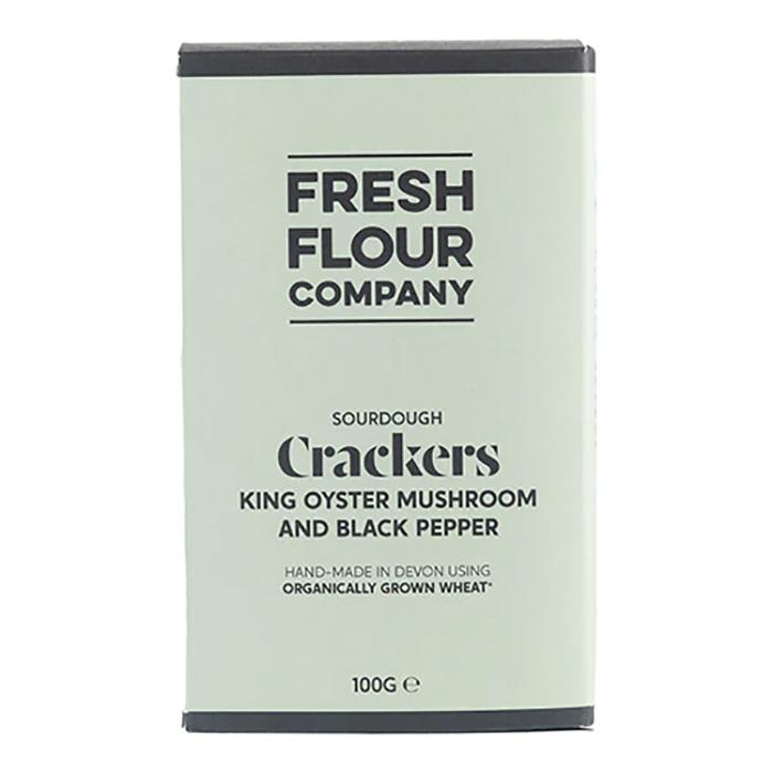 Fresh Flour - Mushroom And Black Pepper Crackers, 125g  Pack of 18