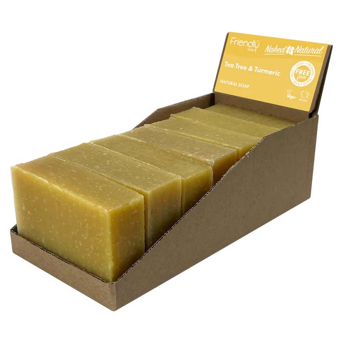 Friendly Soap - Naked & Natural Soap Bars - Tea Tree & Turmeric, 95g Pack of 7