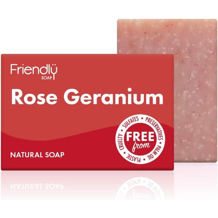 Friendly Soap - Natural Soap Rose Granium, 95g