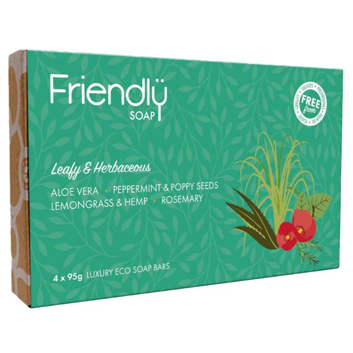 Friendly Soap - Soap Selection Leafy & Herbaceous, 420g  Pack of 6