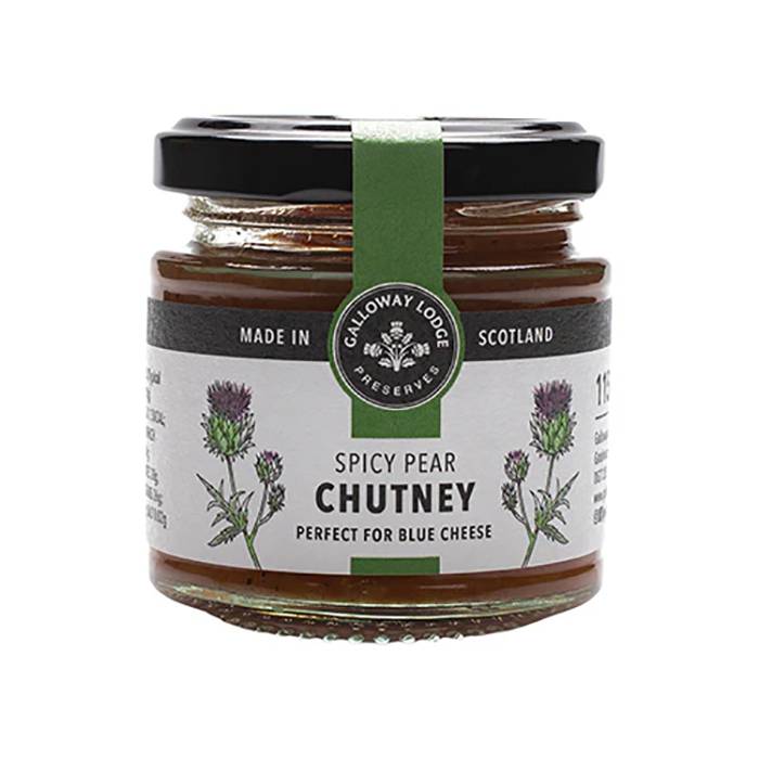Galloway Lodge Preserves Limited - Spicy Pear Chutney Preserves, 115g - Pack of 8