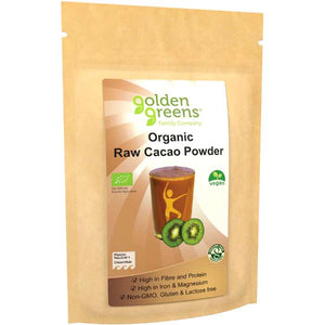 Golden Greens - Organic Raw Cacao Powder, 200g